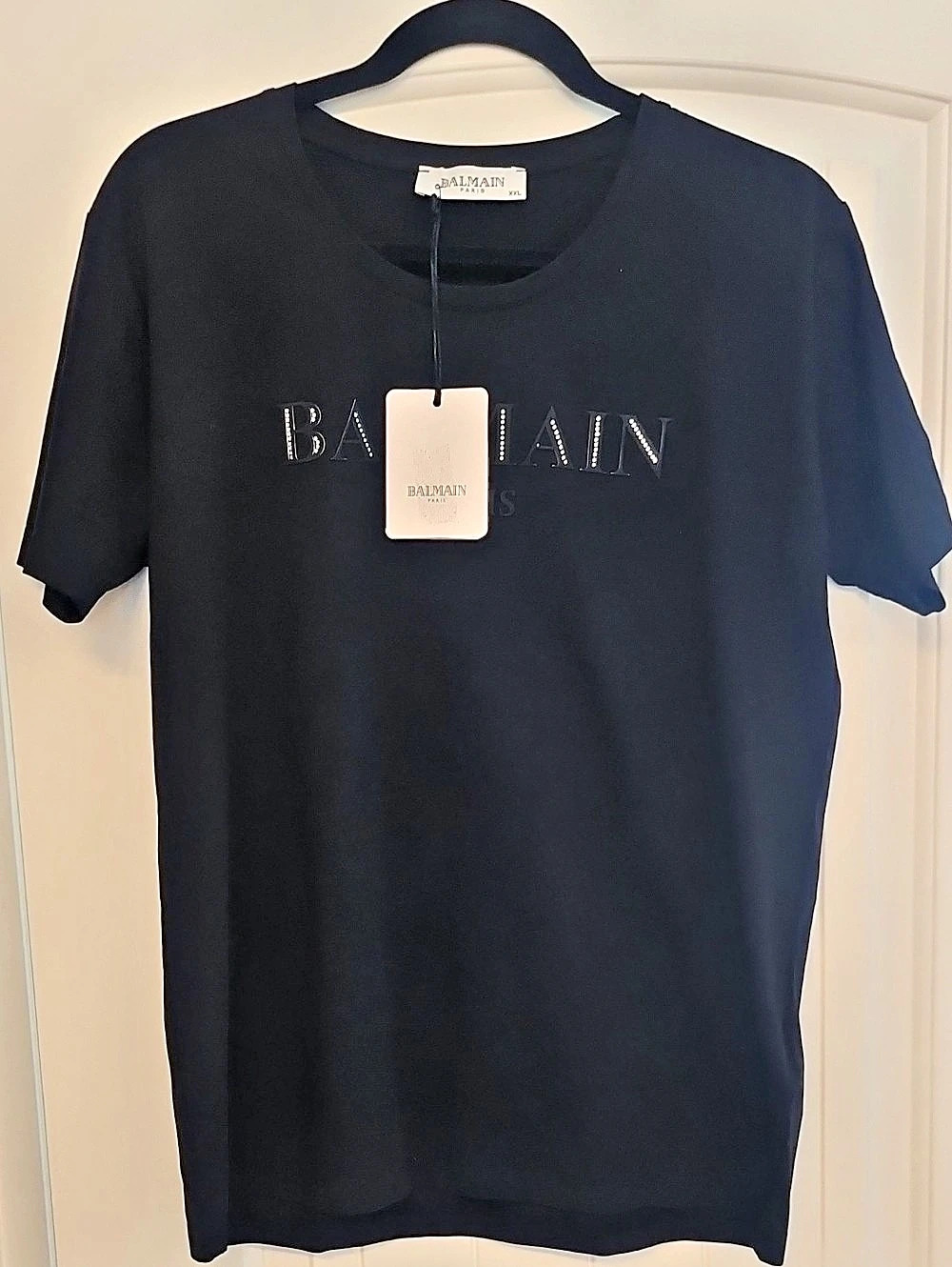 Balmain Paris Logo Print T-Shirt Black XL
